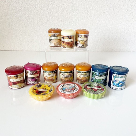 13 - YANKEE CANDLE 1.75 oz Votive Wax Warmer Sampler Assorted Scents Candles Lot